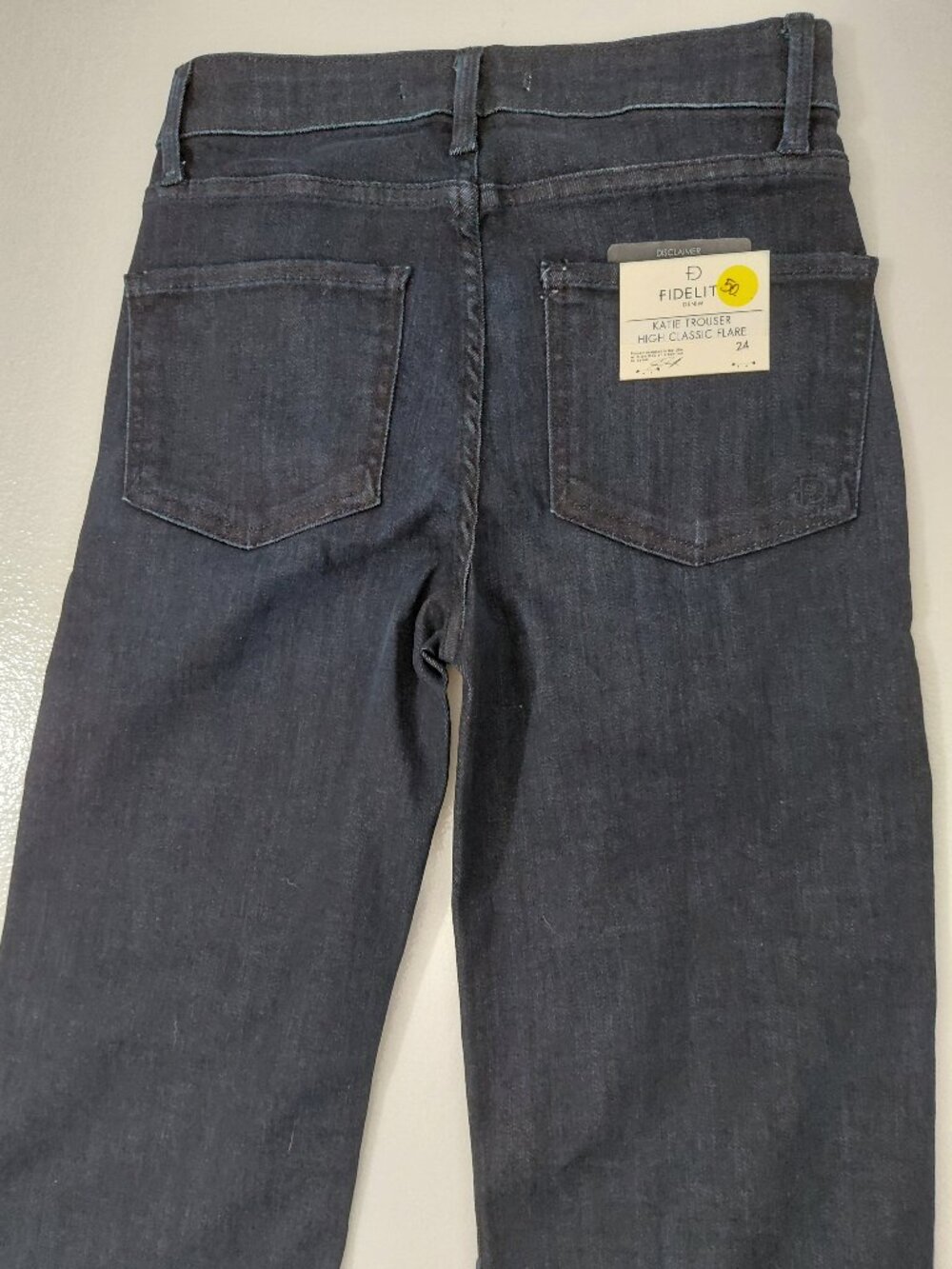 Fidelity Denim Katie Wide Leg Jeans – Dark Wash - Picture 6 of 8